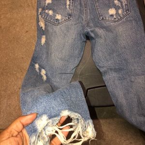Distressed jeans